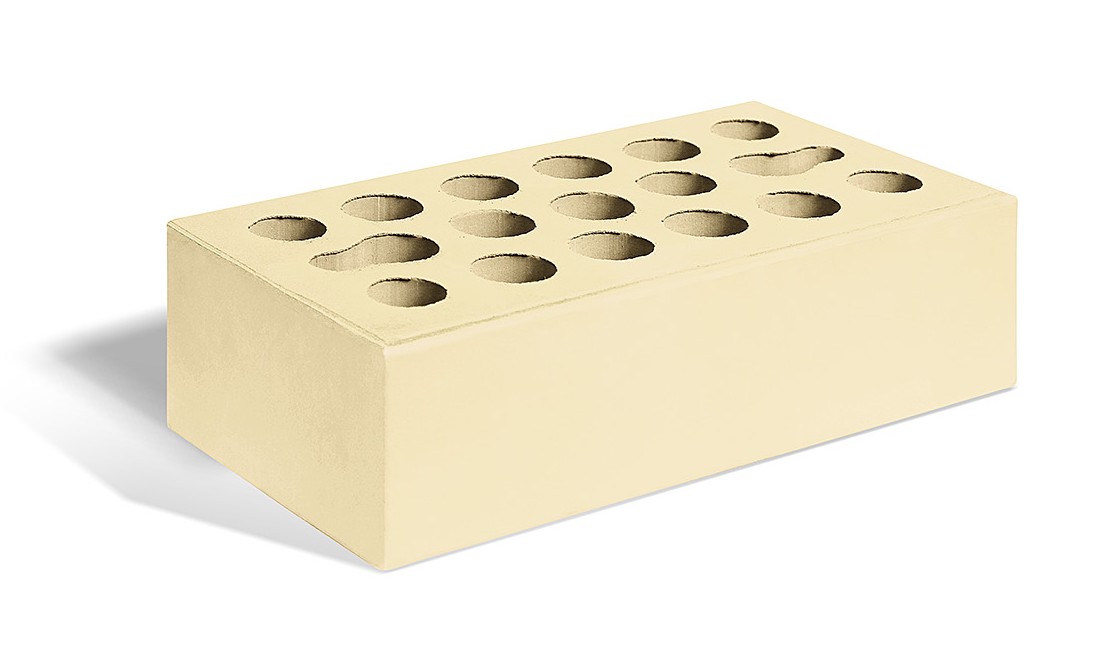 Облицовочный пустотелый, М-150,120x250x65, белый, Керма